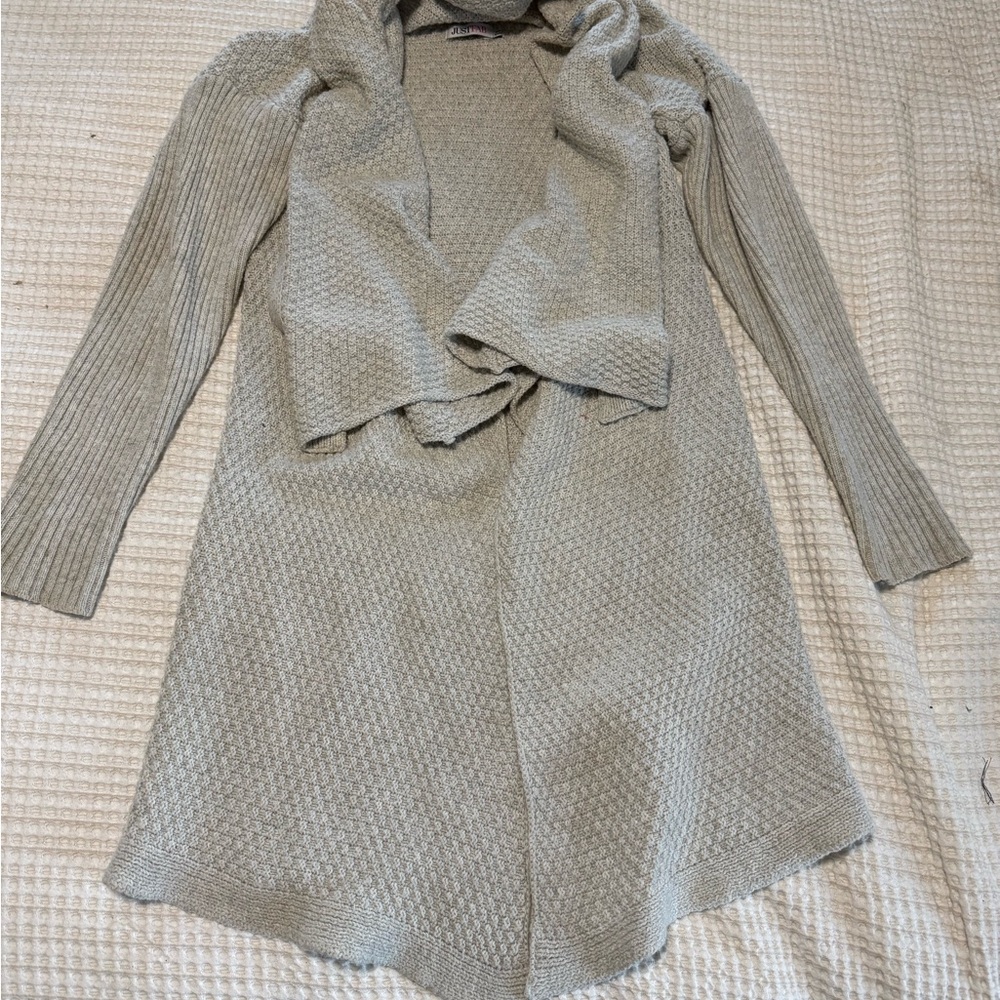 Cozy Gray Knit Cardigan